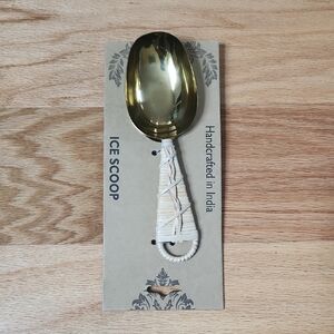 Gold Ice Scoop with Hand Crafted Wrapped Handle